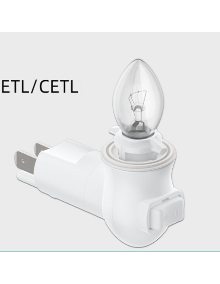 Módulo de Luz Nocturna Enchufable JNXQWE con Interruptor E12