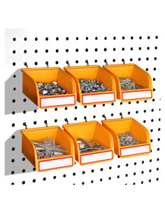 Conjunto de Organizadores de Bins ELEAD 6-Pack para Tablero de Clavos
