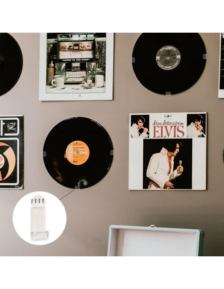 Soporte de Pared para Discos de Vinilo Pumwoy 18 PCS Acrílico