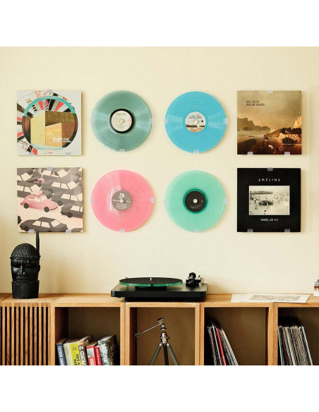 Soporte de Pared para Discos de Vinilo Pumwoy 18 PCS Acrílico