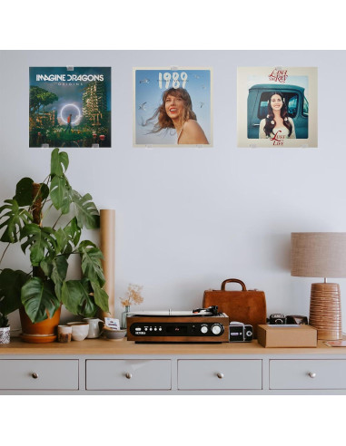 Soporte de Pared para Discos de Vinilo Pumwoy 18 PCS Acrílico