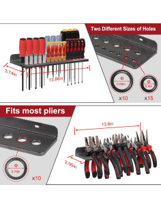 Organizador de Herramientas de Metal AHOWPD - 4 Estantes Montados 2