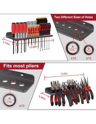 Organizador de Herramientas de Metal AHOWPD - 4 Estantes Montados