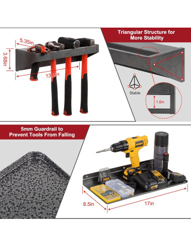 Organizador de Herramientas de Metal AHOWPD - 4 Estantes Montados