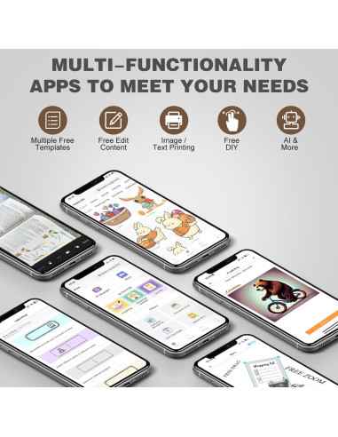 Impresora Portátil Cudinham Mini MP, Etiquetas Térmicas Sin Tinta