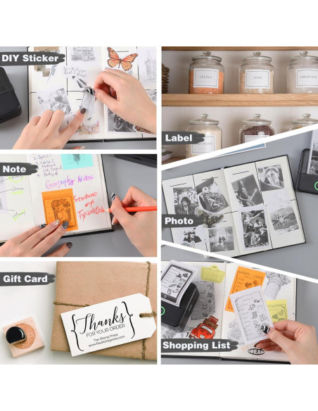 Impresora Portátil Cudinham Mini MP, Etiquetas Térmicas Sin Tinta