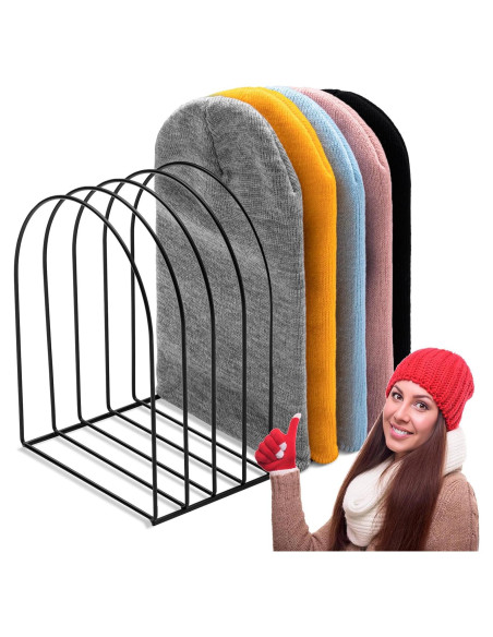 Organizador de Gorras Hicarer de Hierro Negro para 10 Gorras