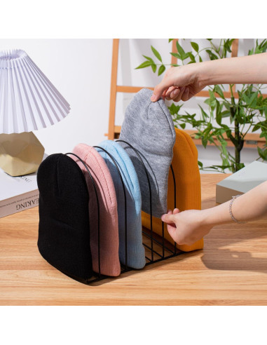 Organizador de Gorras Hicarer de Hierro Negro para 10 Gorras