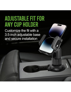Soporte para Teléfono en Portavasos Cellet Ajustable 360 2