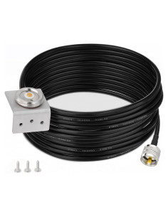 Cable Coaxial NMO a PL259 UHF 5m Eightwood + Soporte L
