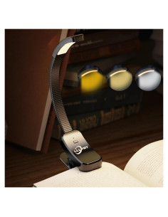 Lámpara de lectura LLLPRT con pinza y 10 LEDs recargable