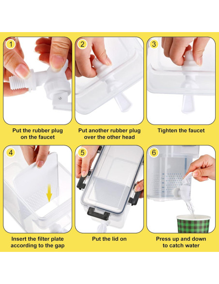 Dispensador de Bebidas Eaasty 2 Pcs 3.78L Transparente