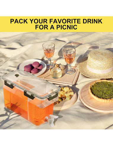 Dispensador de Bebidas Eaasty 2 Pcs 3.78L Transparente