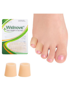 Protectores de Dedos Meñiques Welnove - 12 Cubiertas de Gel Aloe Vera