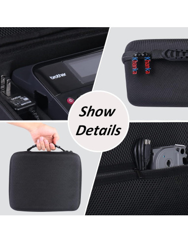 Funda Dura Khanka para Etiquetadora Brother PT-D600/610BT - Negra