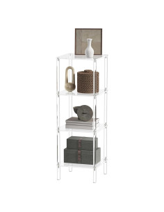 Estantería Cuadrada 4 Niveles CRTERICX Transparente 29.5x86.4cm