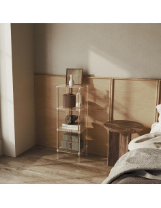 Estantería Cuadrada 4 Niveles CRTERICX Transparente 29.5x86.4cm 2