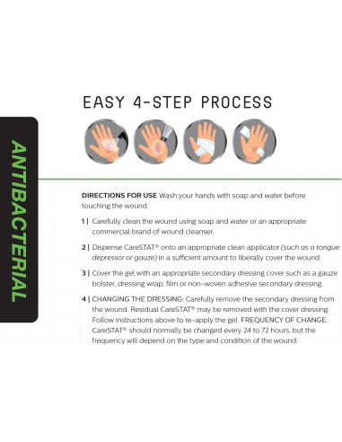 Gel de Vendaje de Heridas CareSTAT 28.35 g con Plata