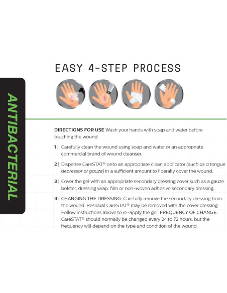 Gel de Vendaje de Heridas CareSTAT 28.35 g con Plata