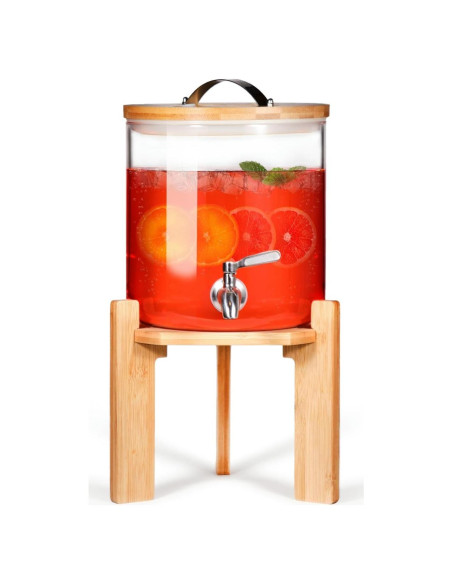 Dispensador de Bebidas de Vidrio Strirumo 1.5 Galones con Grifo