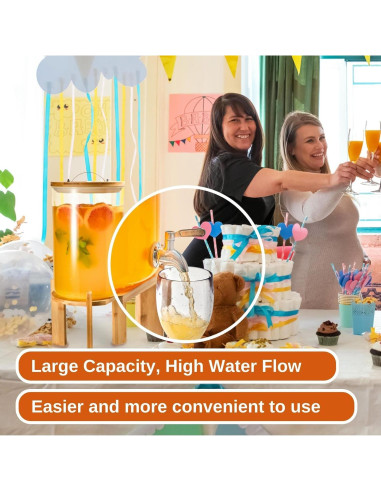 Dispensador de Bebidas de Vidrio Strirumo 1.5 Galones con Grifo