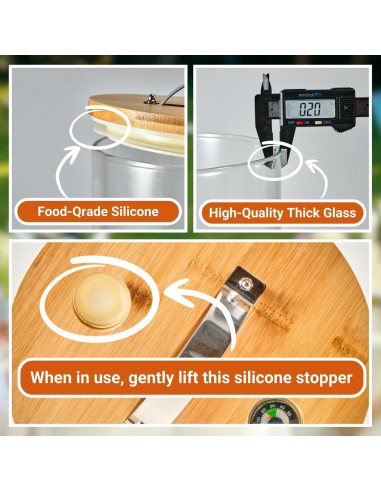 Dispensador de Bebidas de Vidrio Strirumo 1.5 Galones con Grifo