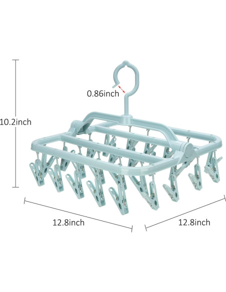 Percha Plegable Annaklin con 26 Clips para Secar Ropa Interior