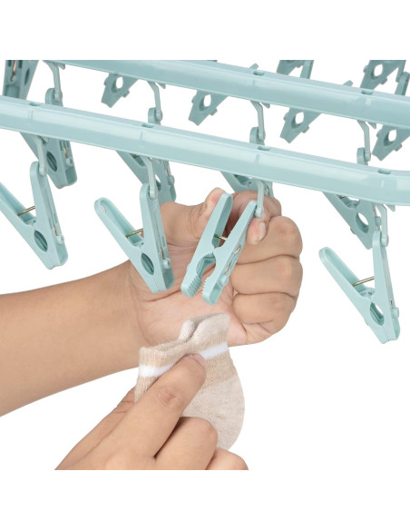 Percha Plegable Annaklin con 26 Clips para Secar Ropa Interior