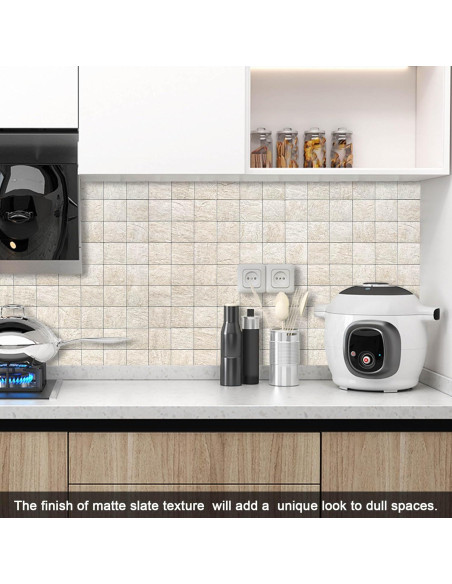 Azulejos Autoadhesivos BeNice Mosaico Beige 5 Hojas 30x30 cm Azulejos Autoadhesivos BeNice Mosaico Beige 5 Hojas 30x30 cm