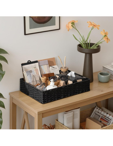 Bandeja de Tocador StorageWorks Negra 2 Piezas 40x28 cm