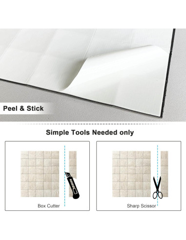 Azulejos Autoadhesivos BeNice Mosaico Beige 5 Hojas 30x30 cm