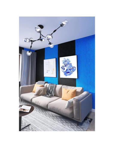 Panel de Espuma Acústica Negra Yaolabjer 122x61x5 cm - 1 PCS