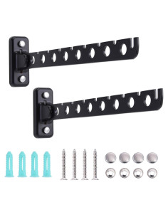 Perchero Plegable de Acero Inoxidable COTTAGE LIFE Negro 32.3x8.1 cm