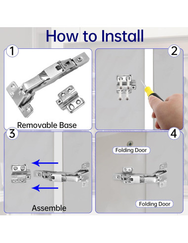 Bisagras de Gabinete de Cocina Zorfeter 135 Grados - 2 Piezas