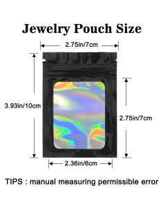 Bolsas Mylar Holográficas joycraft 100 Pcs 7x10 cm A Prueba de Olores 2