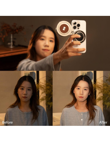 Luz de Selfie Magnética Harlowe Sol 5 Bi-Color 2700-6500K