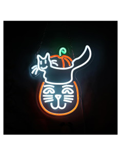 Cartel de Neón Gato Amarillo TAGEEKOO para Decoración