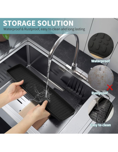 Estante Magnético BFONS 76.2 cm para Especias Cocina Negro