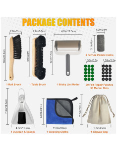 Kit de limpieza para mesa de billar Letesult 12 piezas 2