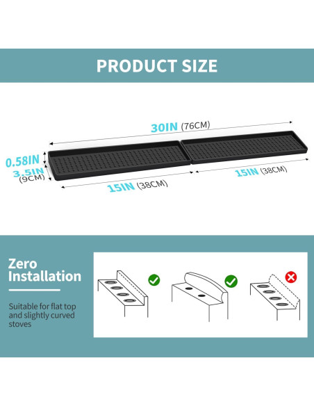 Estante Magnético BFONS 76.2 cm para Especias Cocina Negro