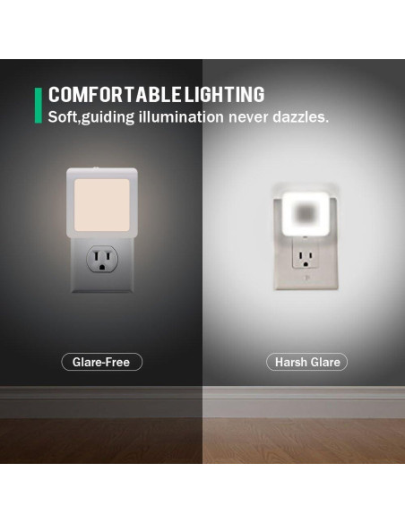 Luz Nocturna LED VINTAR 4-Pack con Sensor Automático y Brillo Ajustable