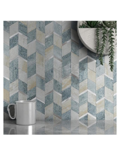 Azulejo Autoadhesivo 3D MOFIT para Salpicadero Cocina 5 Hojas