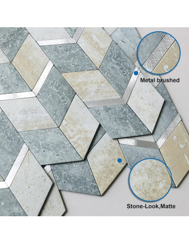 Azulejo Autoadhesivo 3D MOFIT para Salpicadero Cocina 5 Hojas