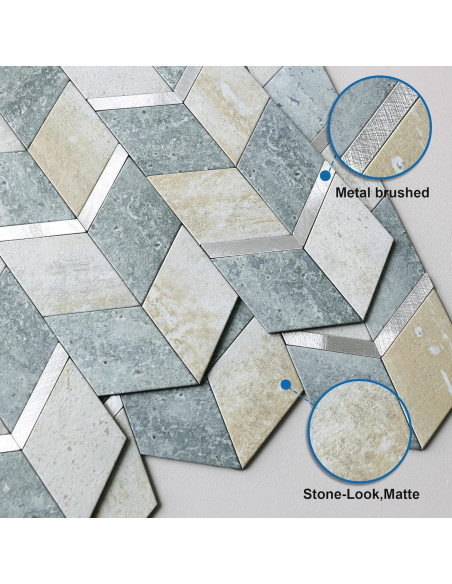 Azulejo Autoadhesivo 3D MOFIT para Salpicadero Cocina 5 Hojas