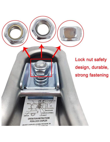Acoplador de Remolque NBJINGYI 2" con Bola de 48 mm 907 kg