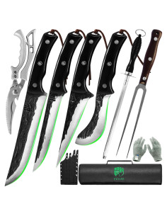 Set de Cuchillos de Cocina FULLHI 11 Piezas Acero Al Carbono