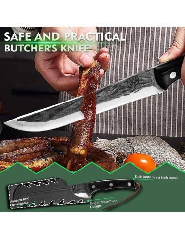 Set de Cuchillos de Cocina FULLHI 11 Piezas Acero Al Carbono