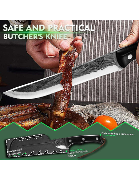 Set de Cuchillos de Cocina FULLHI 11 Piezas Acero Al Carbono