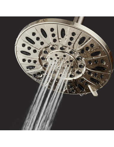Cabezal de Ducha de Lluvia AquaDance 7" Acero Cepillado 6 Modos