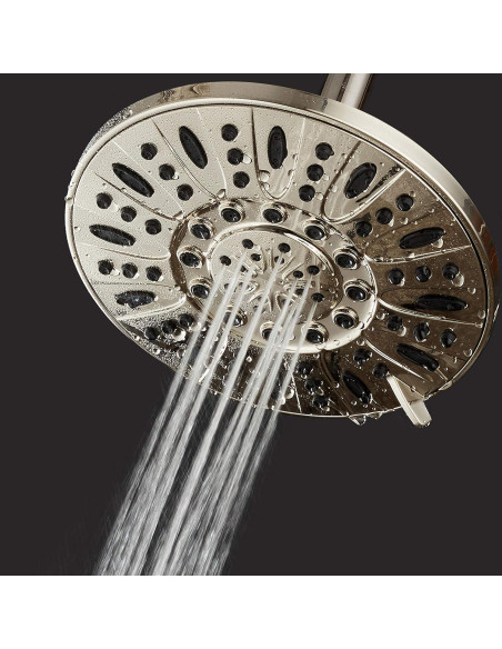 Cabezal de Ducha de Lluvia AquaDance 7" Acero Cepillado 6 Modos